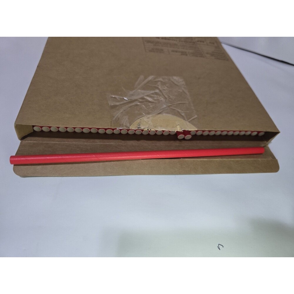 Lives on Green Paper Drinking Straws 100 Pack Red 7.75" Eco Friendly...